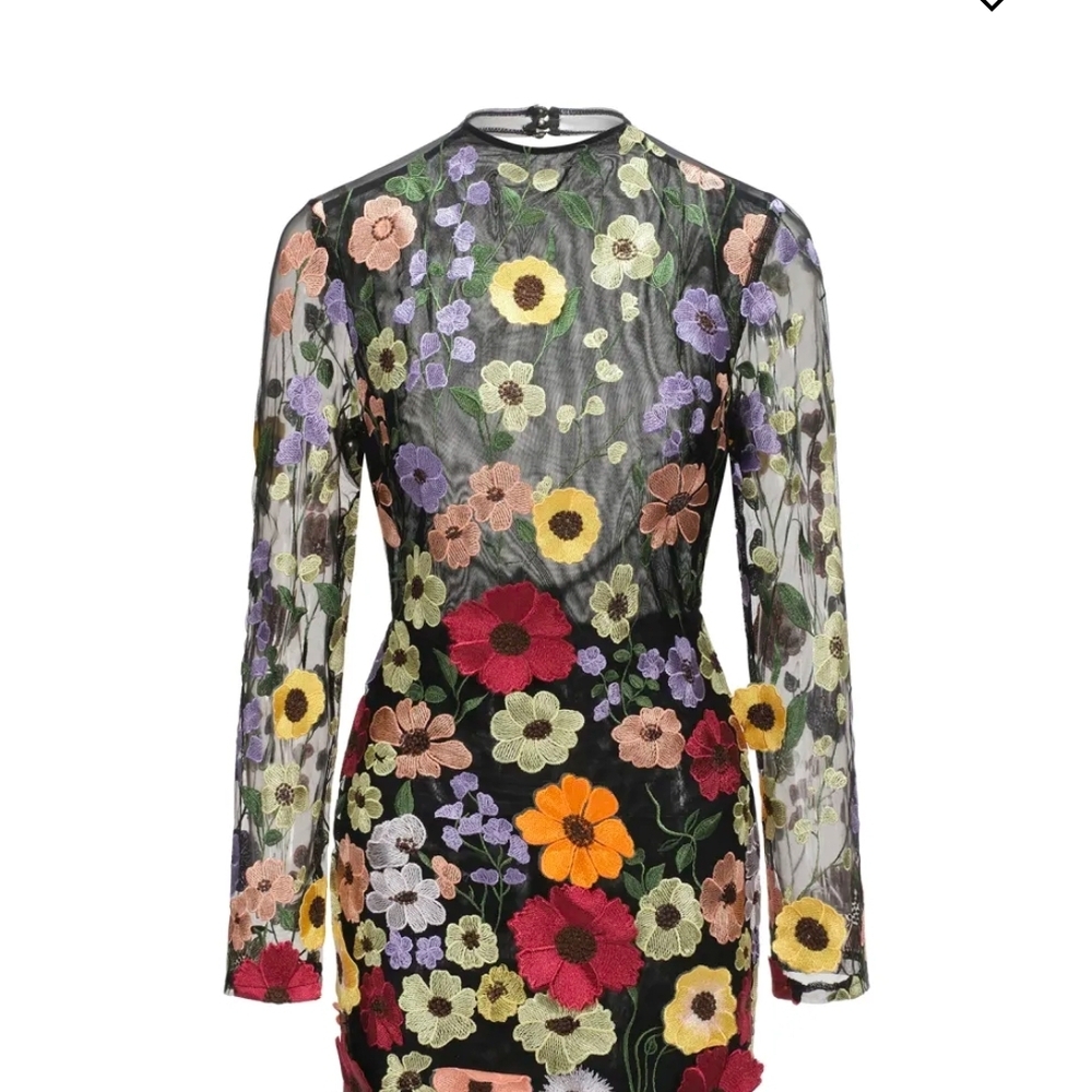 Vibrant Floral Long Sleeve Dress